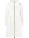 Herno Regenmantel Mit Kapuze In White