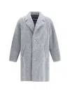 Herno Men Teddy Coat In Gray
