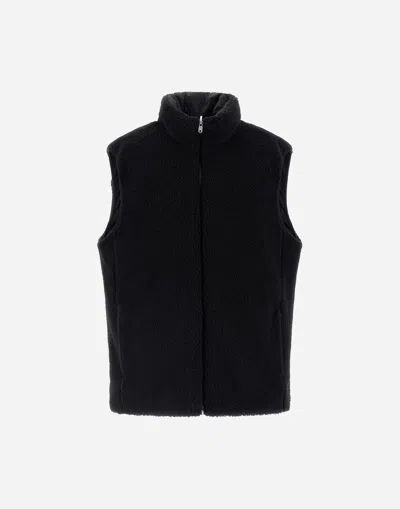 Herno Vest In Teddy Fabric In Black
