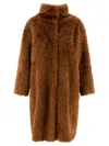 Herno Coat In Curly Alternative Fur
