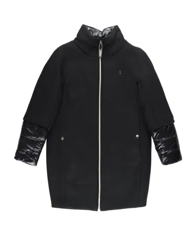 Herno Teen Layered Padded Coat In Black