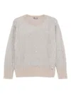 Herno Textured Knit Alpaca Blend Sweater In Gray