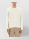 Herno Textured Knit Cashmere Sweater With Diamond Pattern In White