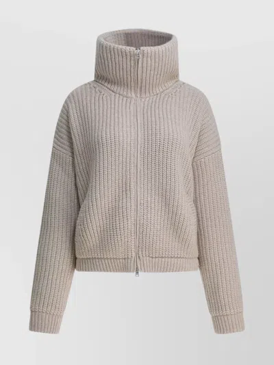 Herno Virgin Wool Cardigan Knitwear Beige In Neutral