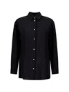 Herno Hemdbluse Aus Textured Viscose In Black