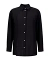 Herno Hemdbluse Aus Textured Viscose In Black