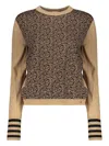Herno Textured Sweater In Brown