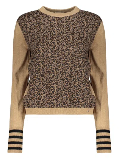 Herno Textured Sweater In Brown