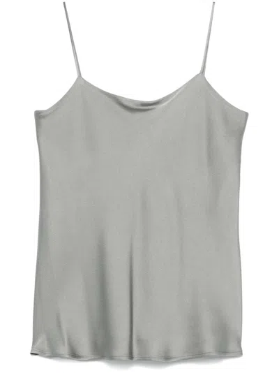 Herno Textured Tank Top In Brown