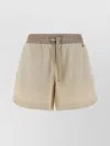 Herno Textured Terry Cloth Shorts With Elastic Waistband