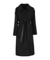 Herno Reversible Coat In Wool And Nylon Blend In Black