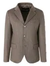 Herno Three-button Wool Jacket In Brown