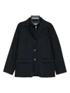 Herno Three-button Zipped Jacket In Black