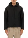 Herno Water-resistant Jacket With Hood And Pockets In Black