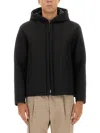 Herno Water-resistant Jacket With Hood And Pockets In Black