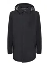 Herno Carcoat Hevolution Black Trench Coat In Black