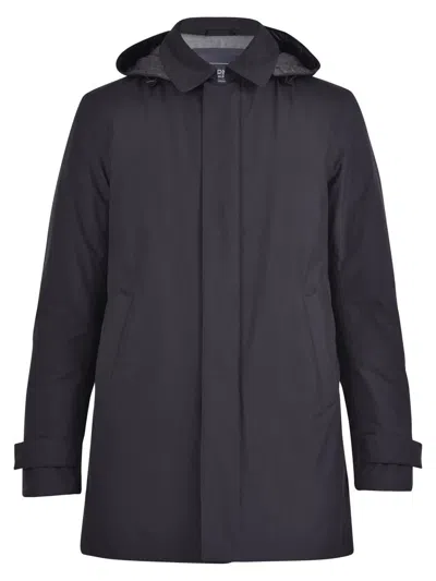 Herno Long-sleeved Down Jacket In Black