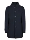 Herno Technical Polyamide With Goose Down Padding Down Jacket In Blue