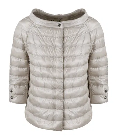 HERNO HERNO CROPPED SLEEVE DOWN JACKET