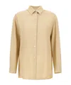 Herno Hemdbluse Aus Textured Viscose In Nude