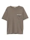 Herno Tipped Short-sleeves T-shirt In Gray