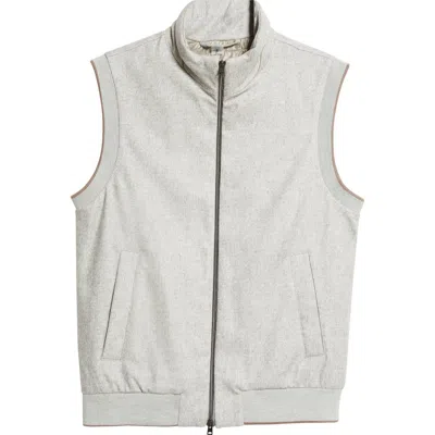 Herno Tipped Silk & Cashmere Vest In Grey