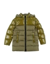 Herno Toddler Boy Puffer Military Green Size 4 Polyamide, Polyurethane Coated In Green