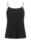 Herno Black High Density Twisted Crpe Satin Camisol