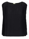 Herno Wrinkled Effect Polyester Jersey Tank Top