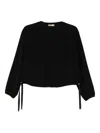 Herno Drawstring-hem Sweatshirt In Black