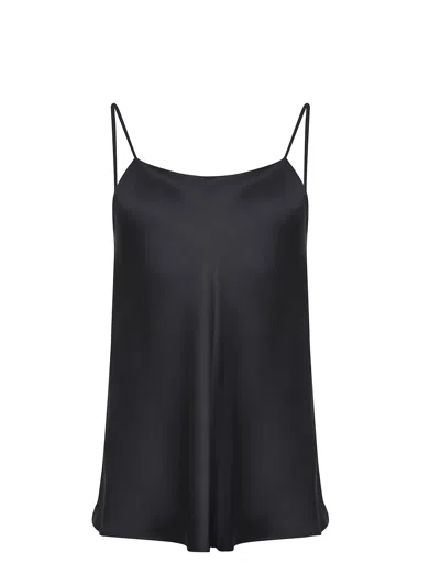 Herno Resort Top In Satin Effect In Black