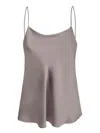 Herno Beige Top With Spaghetti Straps In Satin Woman