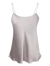 Herno Beige Top With Spaghetti Straps In Satin Woman