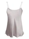 Herno Beige Top With Spaghetti Straps In Satin Woman In White