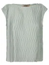 Herno Light Green Embossed Jersey Top In Green