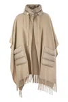 Herno Ultralight Cozy Poncho For Women In Beige