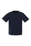 Herno T-shirt In Superfine Cotton Stretch And Light Scuba In Navy Blue