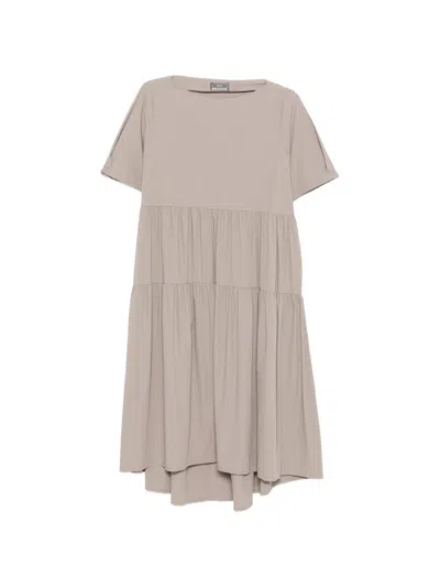 Herno Tortora Polyamide Dress In Neutral
