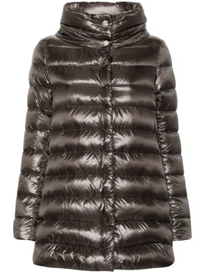 HERNO TRAPEZE DOWN JACKET WITH HIGH COLLAR