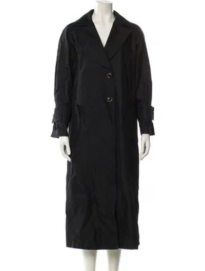 Pre-owned Herno Trench Coat In Black