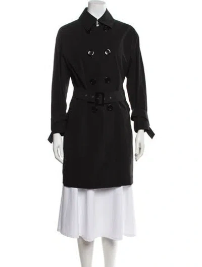 Pre-owned Herno Trench Coat In Black