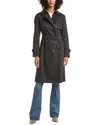 Herno Trench Coat In Blue
