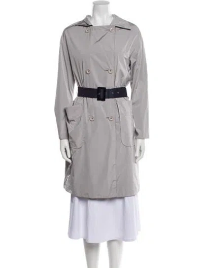 Pre-owned Herno Trench Coat In Blue