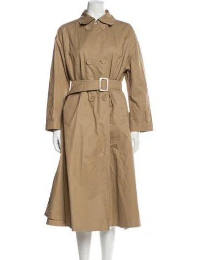Pre-owned Herno Trench Coat In Brown