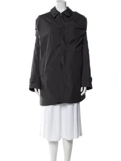 Pre-owned Herno Trench Coat In Gray