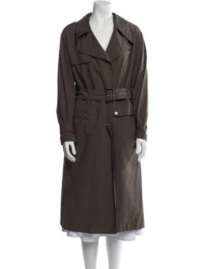 Pre-owned Herno Trench Coat In Green