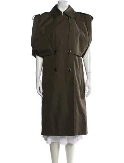 Pre-owned Herno Trench Coat In Green