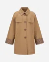 Herno Trench Coat In Dean And Monogram In Camel