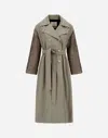 Herno Trench Coat In Dean And Nylon Ultralight In Dove Grey