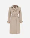 Herno Trench Coat In Delon And Monogram Lurex In Chantilly